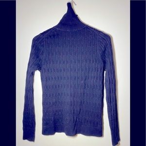 Talbots Cable Knit Turtleneck Sweater EUC Sz M
